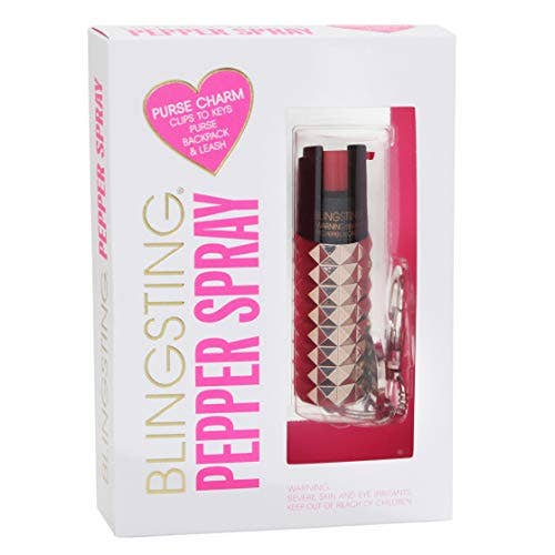 Rose Gold Metallic Studded Pepper Spray