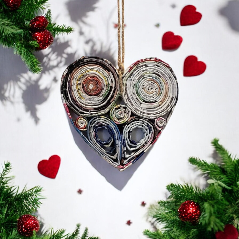 Heart Ornament - Recycled Paper