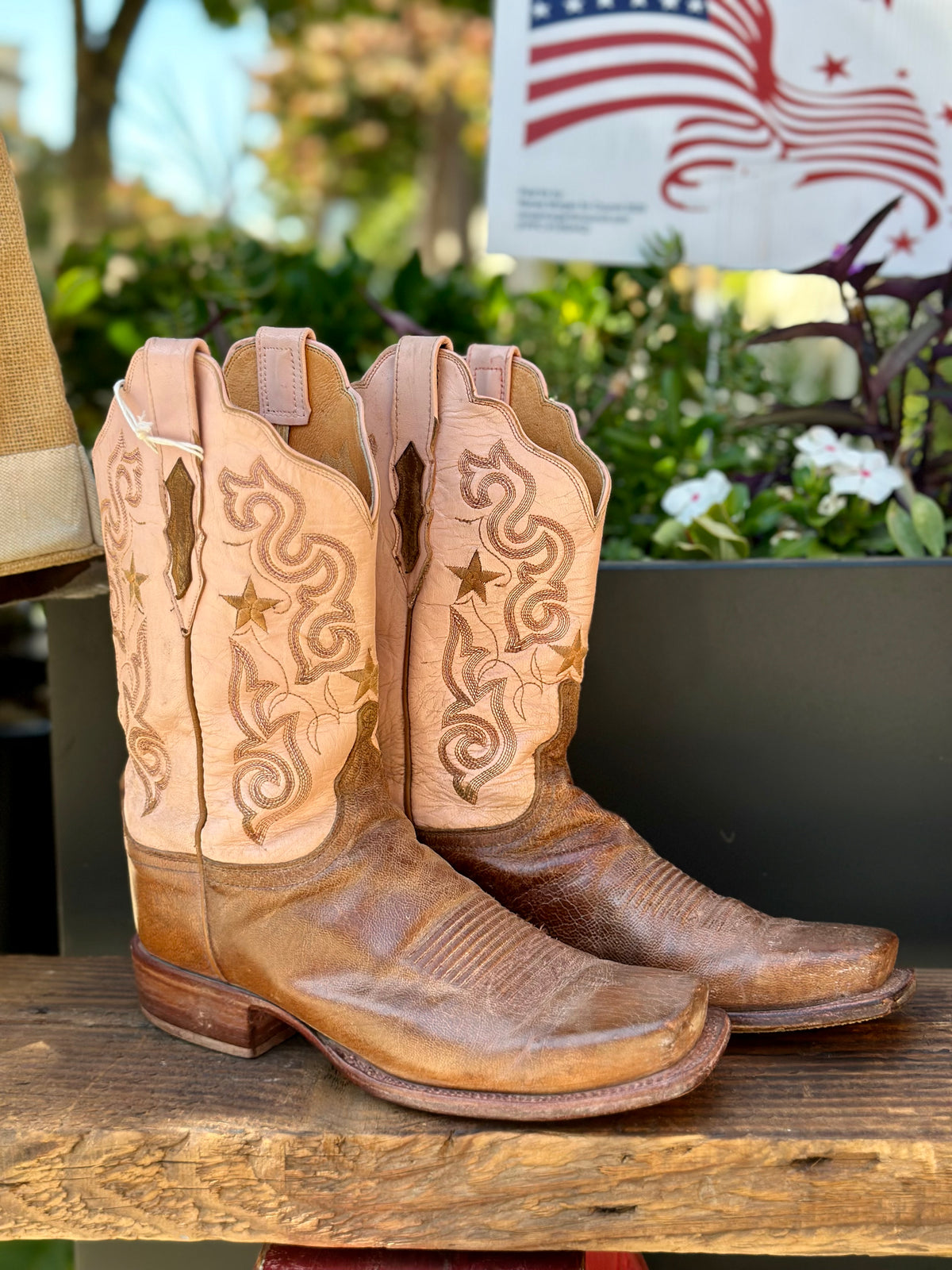 Resale Deals 1883 by Lucchese 2000 Brown/Pink Western Cowgirl Boots Size 9C
