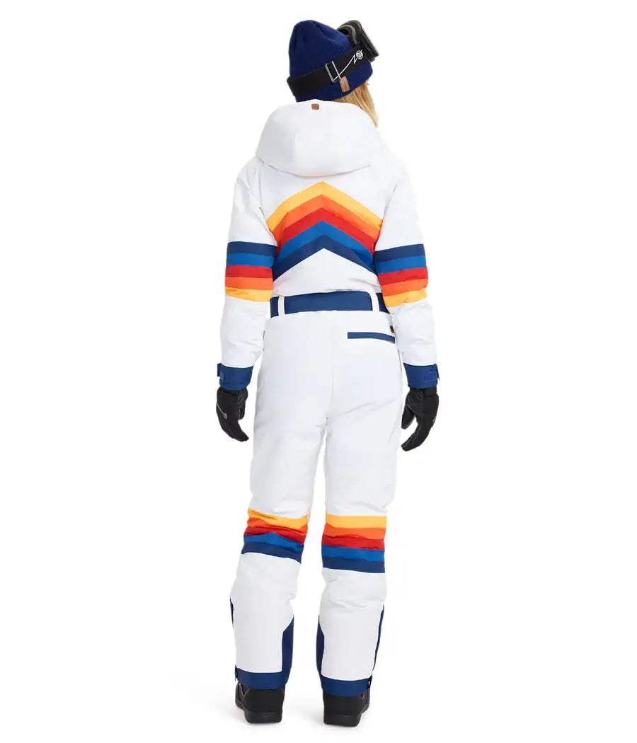 Women's Colorpop Powder Snow Suit - Retro Stripe Ski Suit