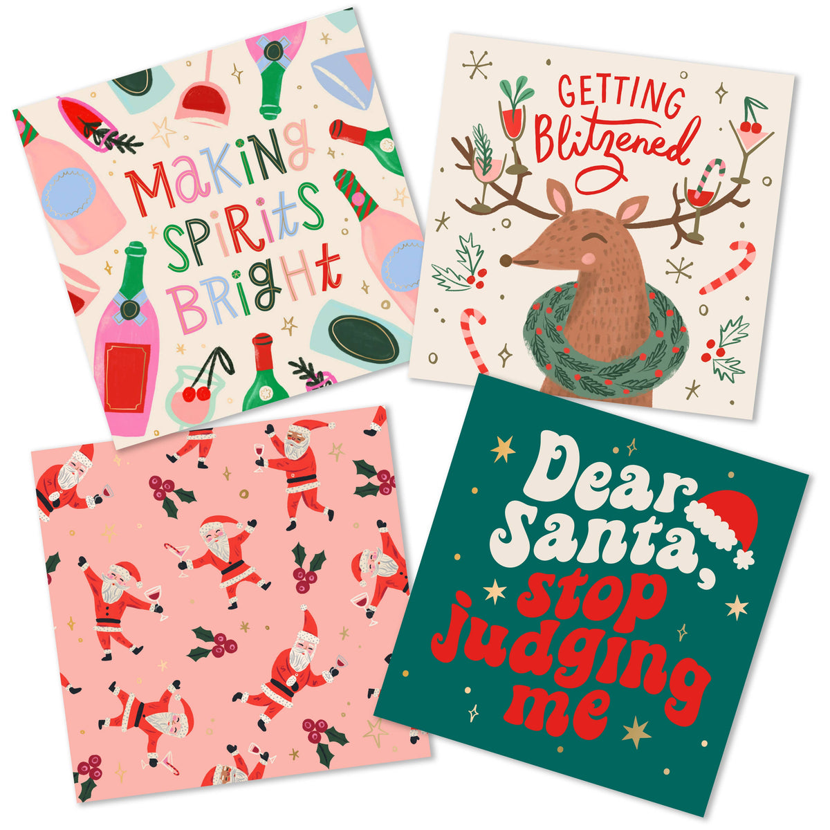 Stop Judging Me Christmas Cocktail Napkins