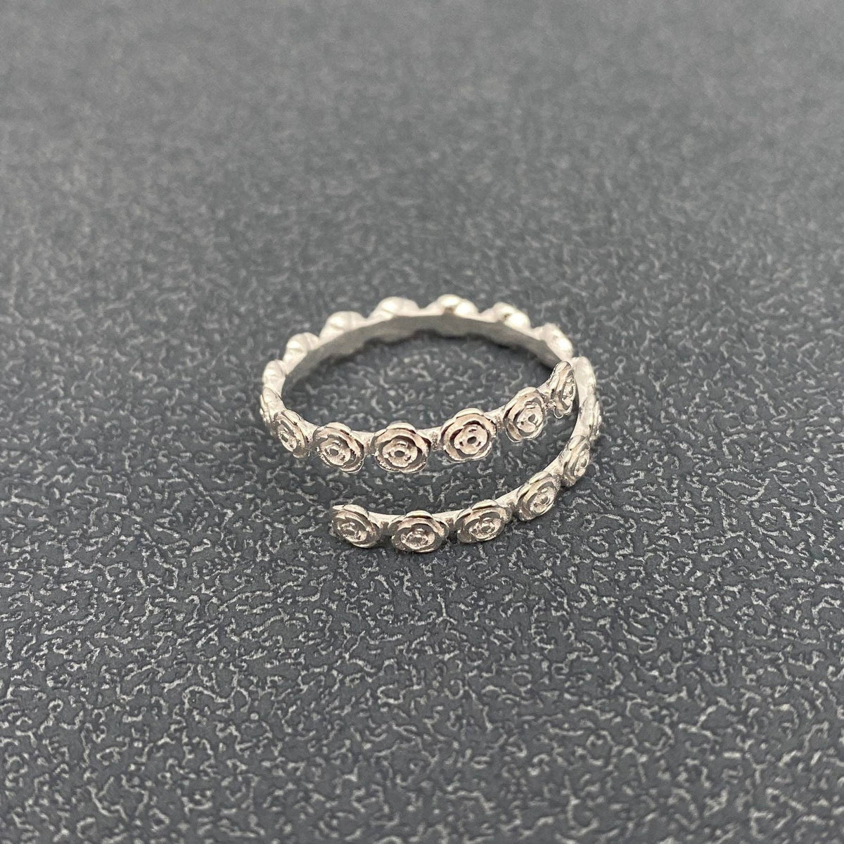 S925 Sterling Silver Rose Adjustable Ring