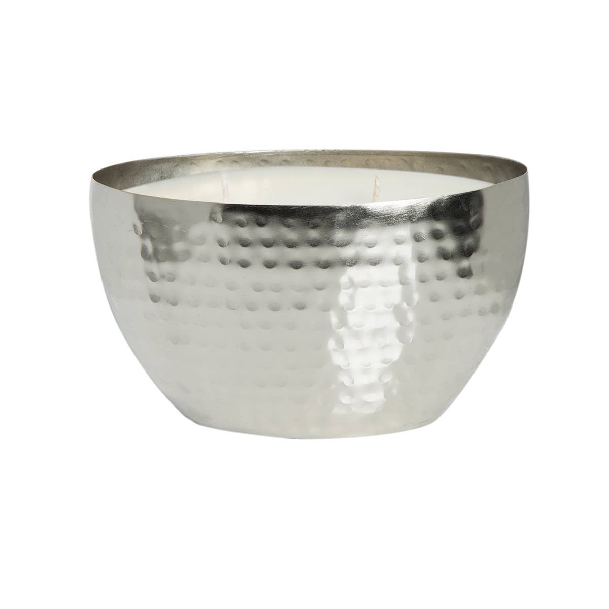 Sage & Vetiver Oval Hammered Bowl 18oz two wick