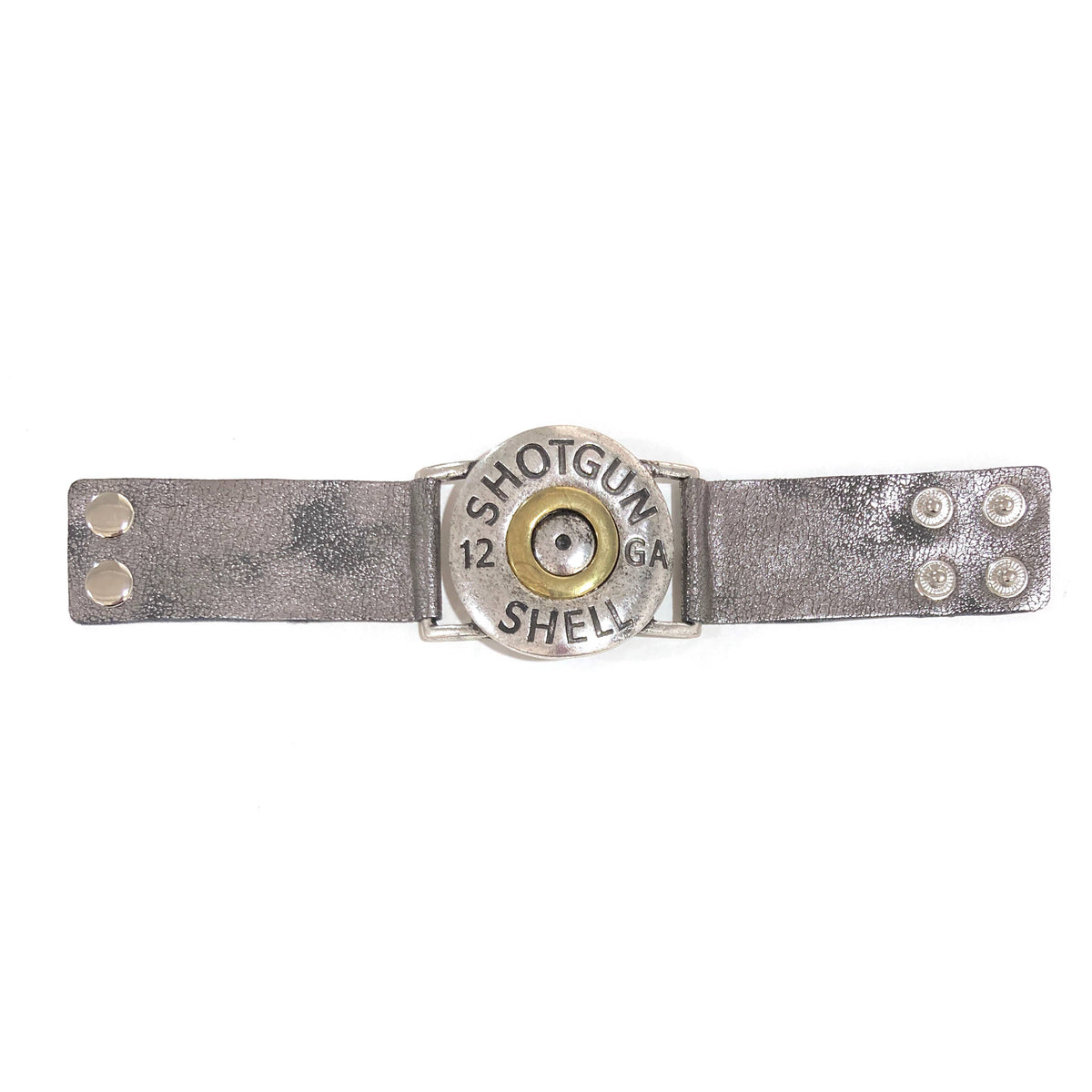 Shotgun Shell Silver Wrap Bracelet