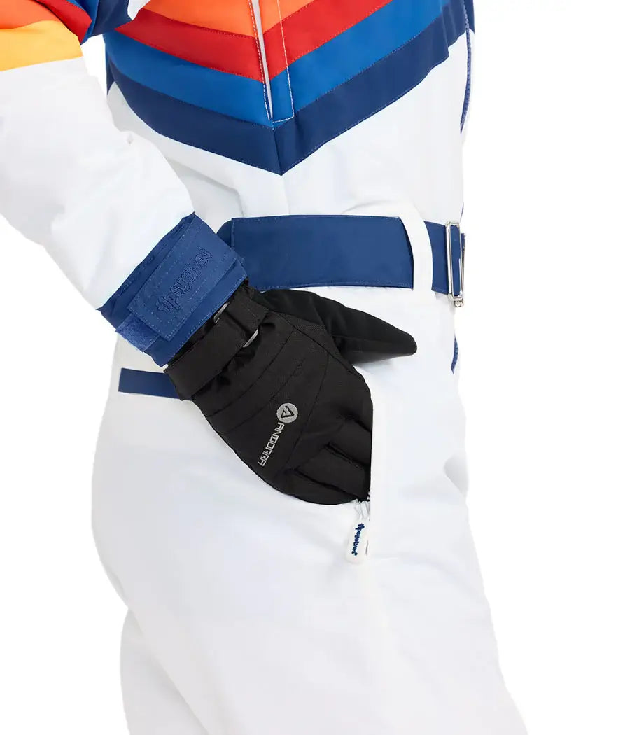 Women's Colorpop Powder Snow Suit - Retro Stripe Ski Suit
