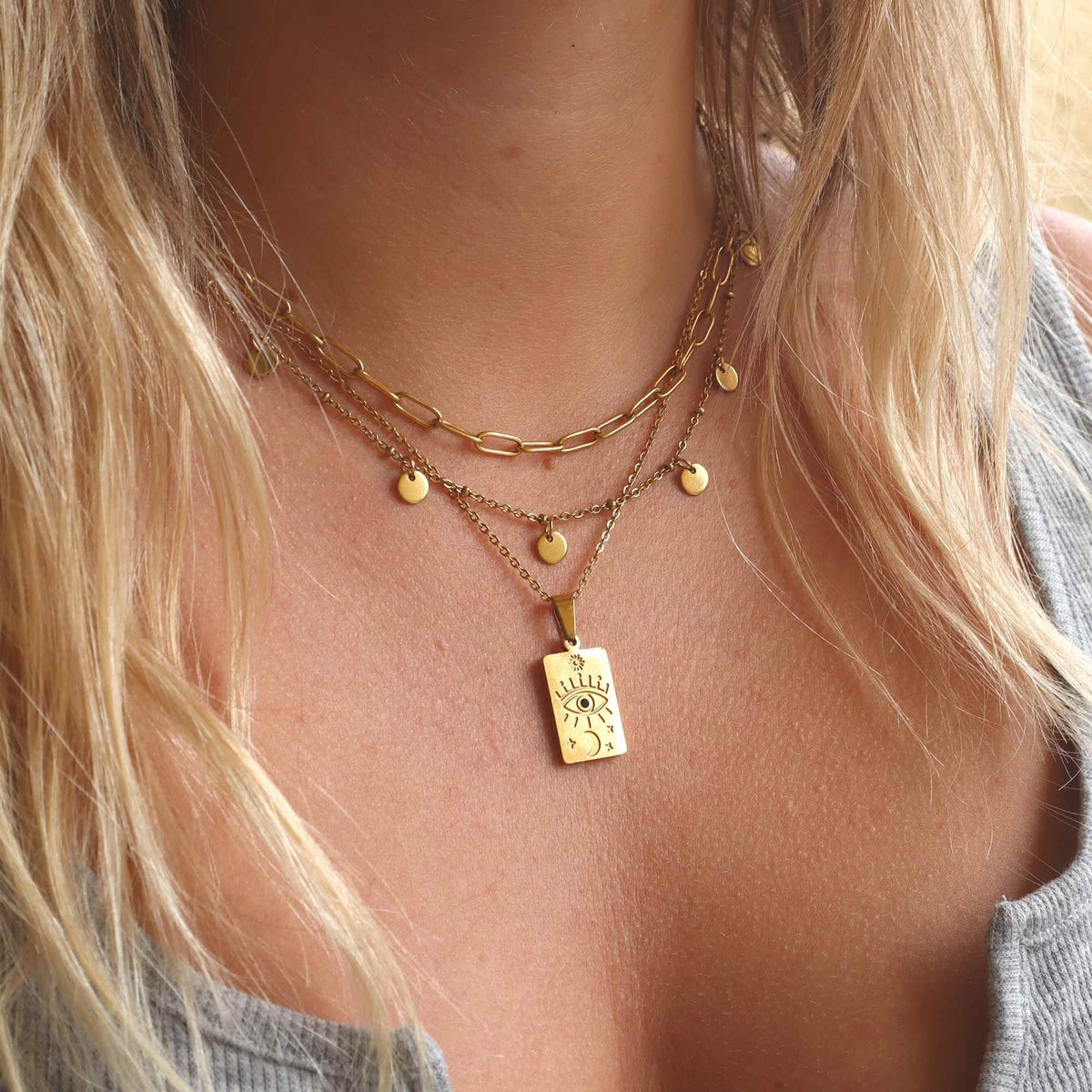 Summer Vibes Disc Necklace