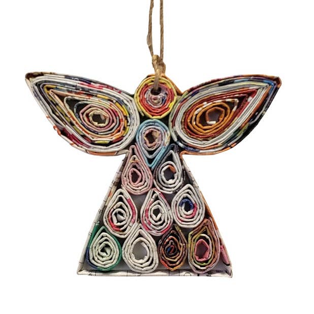 Angel Holiday Ornament - 3 Styles - Recycled Paper: Small