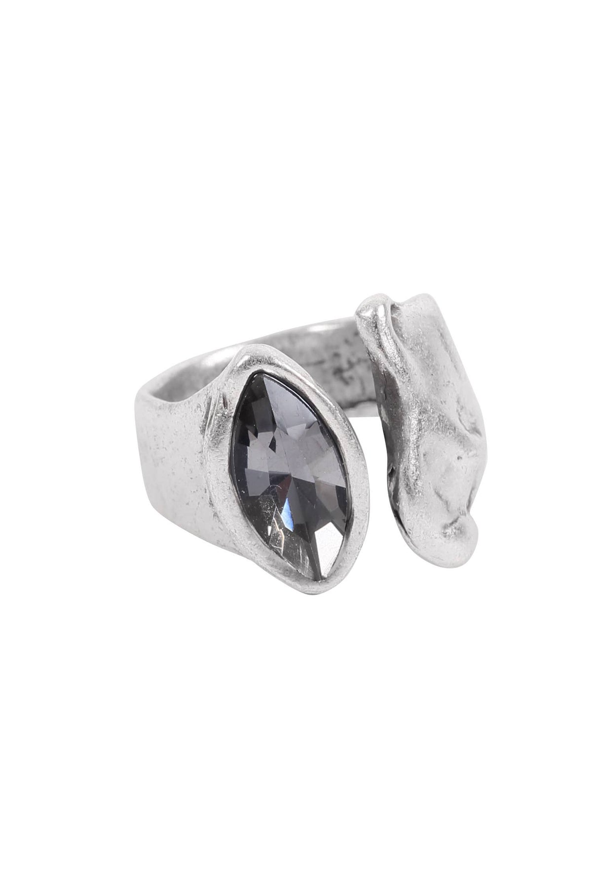 Handmade Crystal Brass Ring - 6834