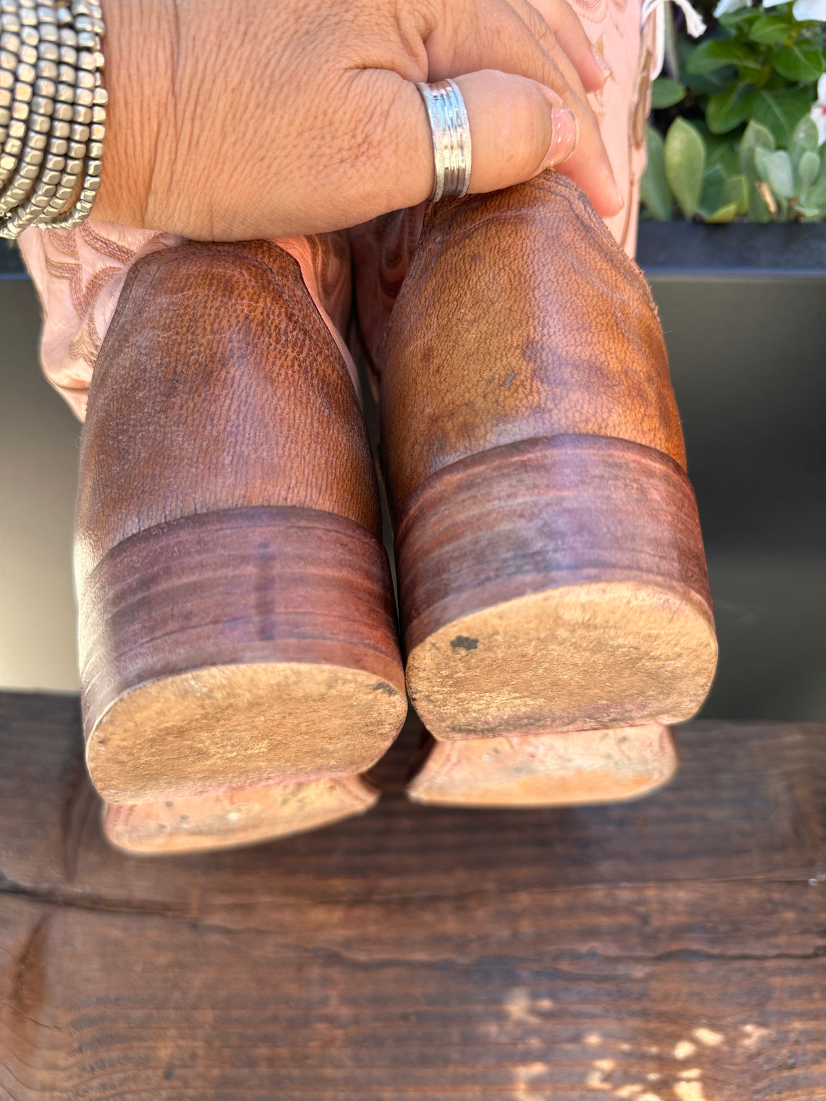 Resale Deals 1883 by Lucchese 2000 Brown/Pink Western Cowgirl Boots Size 9C