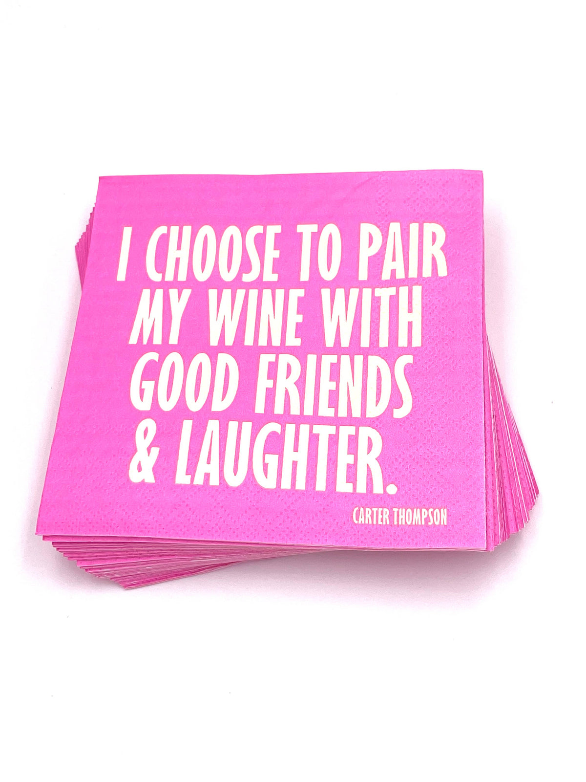 Funny Cocktail Napkins | Pair Wine With Good Friends - 20ct