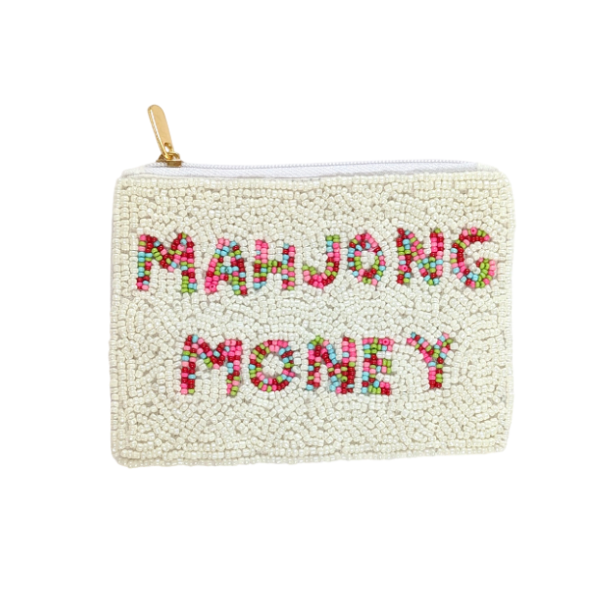 Ladies Mahjong Beaded Coin Purse