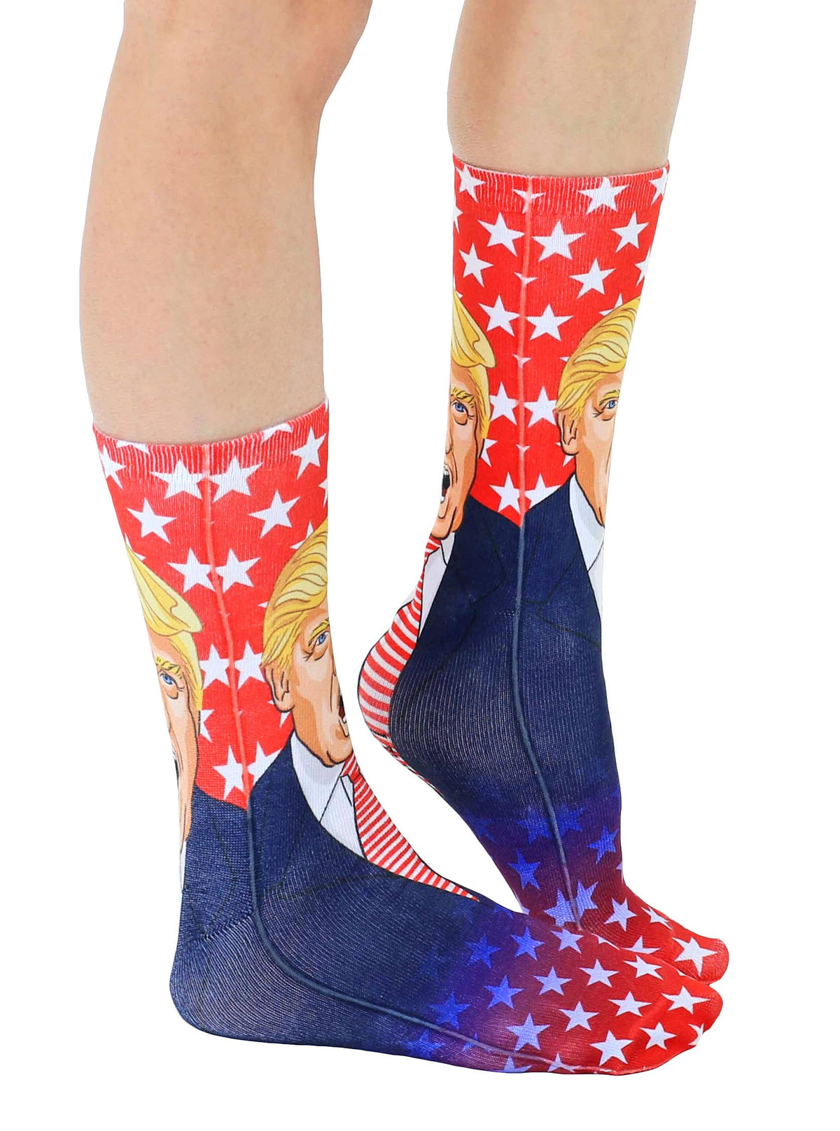 Novelty Graphic Crew Socks - President Donald Trump