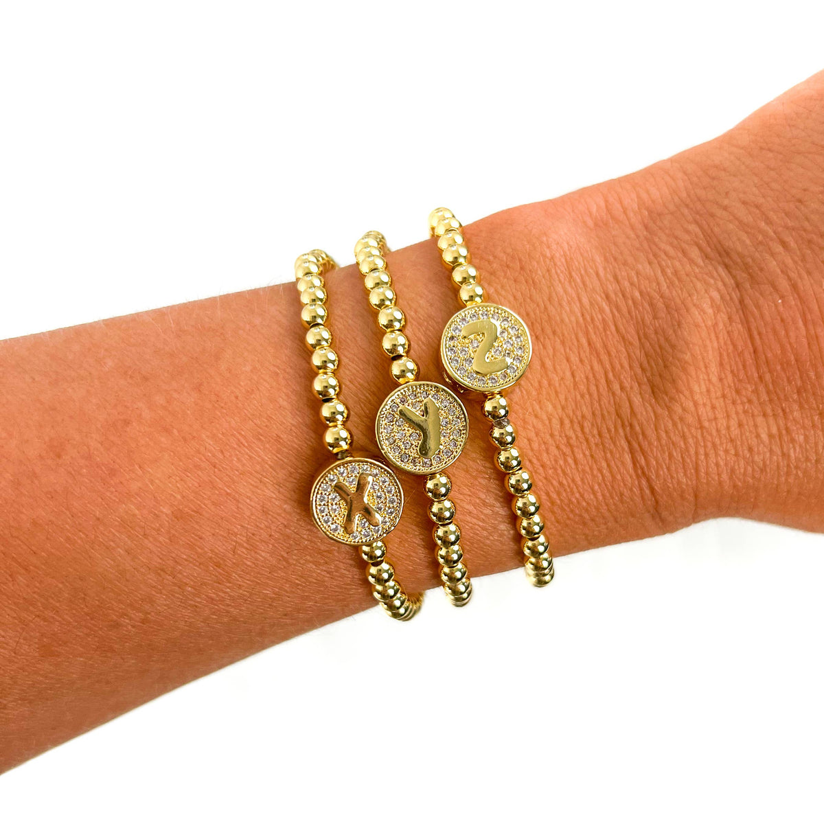 Initial Simulated Diamond Bracelet: T