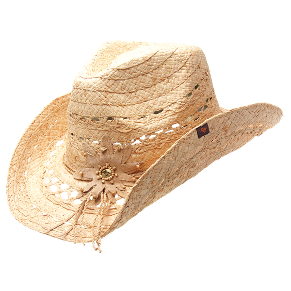 Mallorie Straw Western Drifter Cowboy Hat