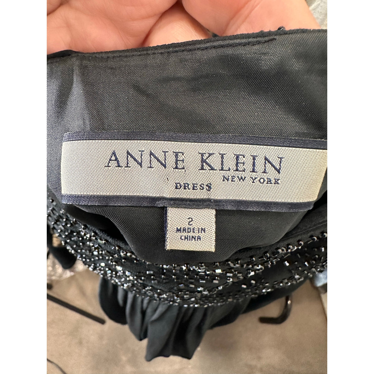 Anne Klein Silk black dress Size 2