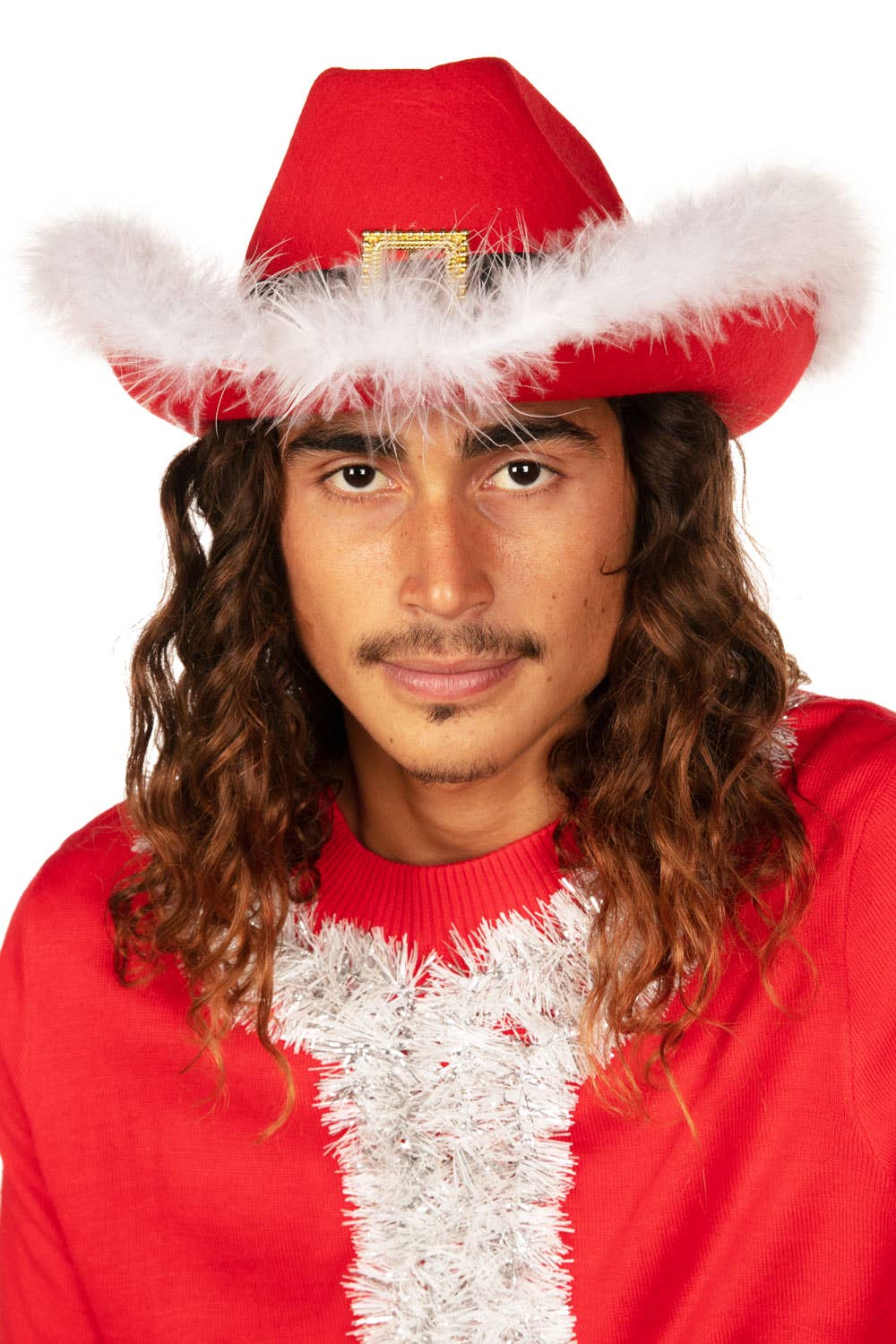 Ho Ho Howdy Santa Hat - Festive Christmas Cowboy Hat