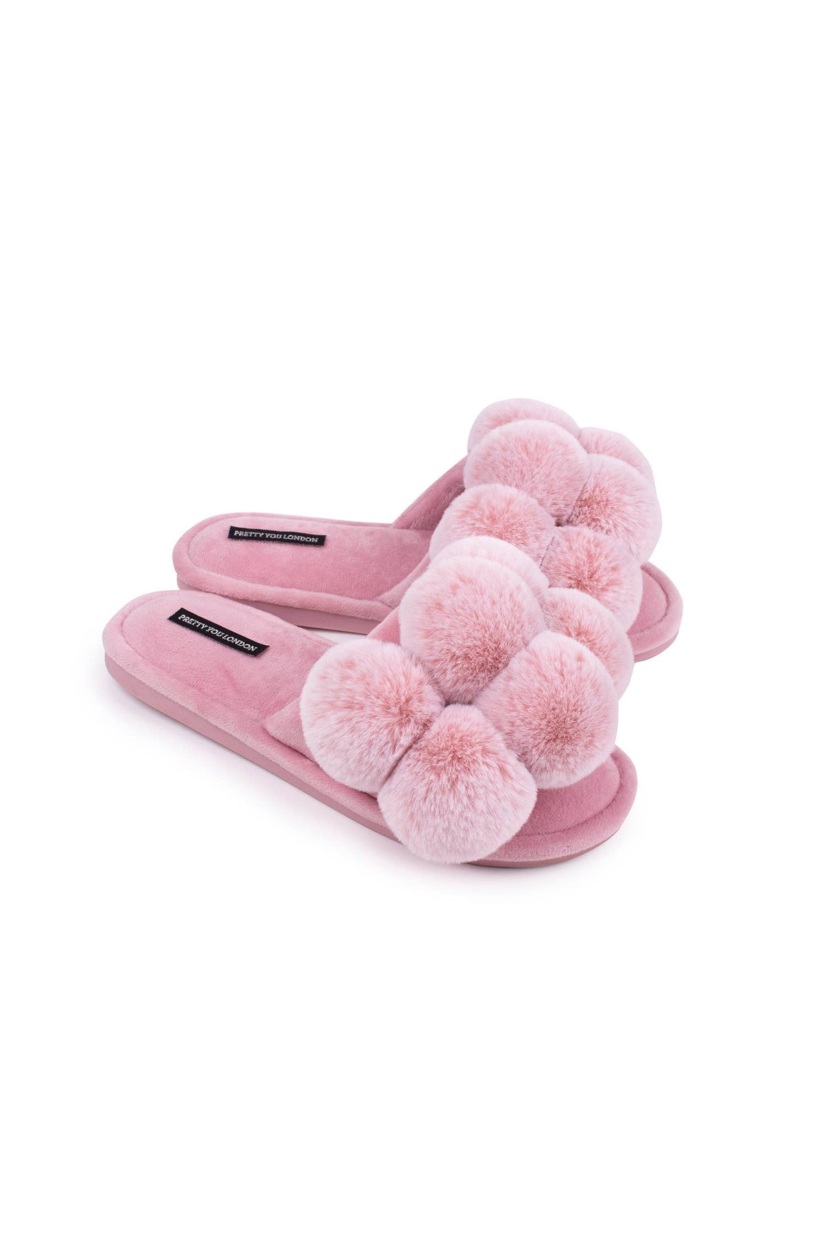 Dolly Pom Pom Slippers in Pink