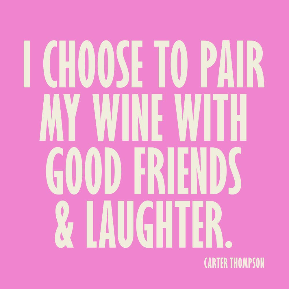 Festive Cocktail Funny Napkins | Pair Wine With Good Friends