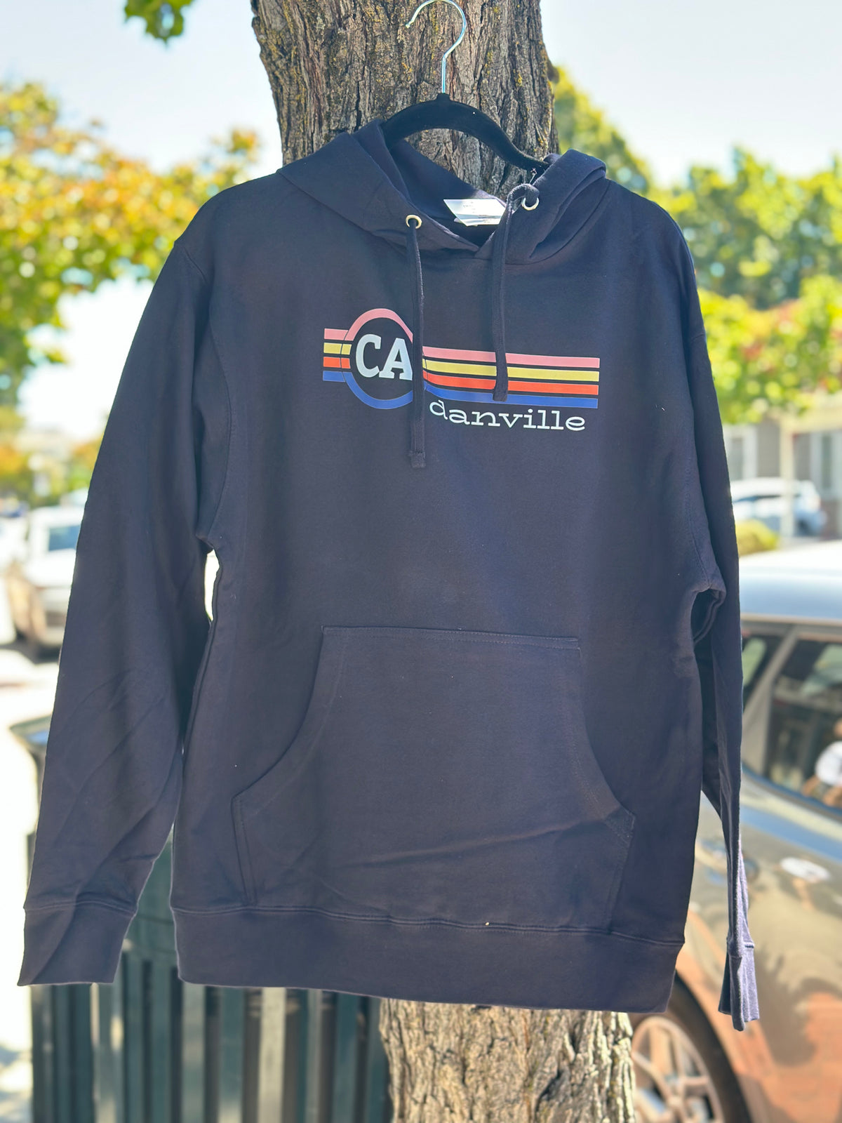 Your Town Two Letter Striped - Customized - Unisex Hooded Pullover