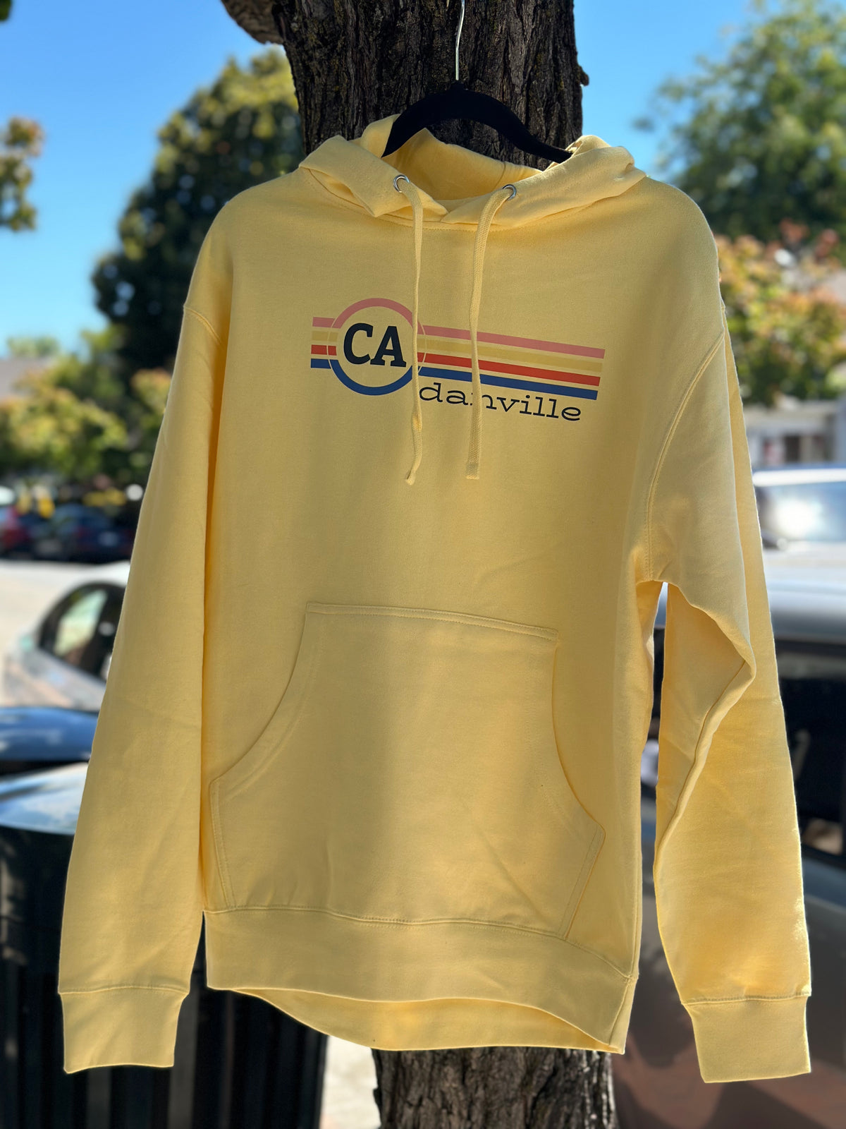 Your Town Two Letter Striped - Customized - Unisex Hooded Pullover