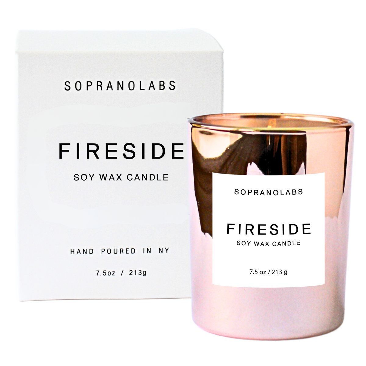 FIRESIDE Soy Candle-Silver