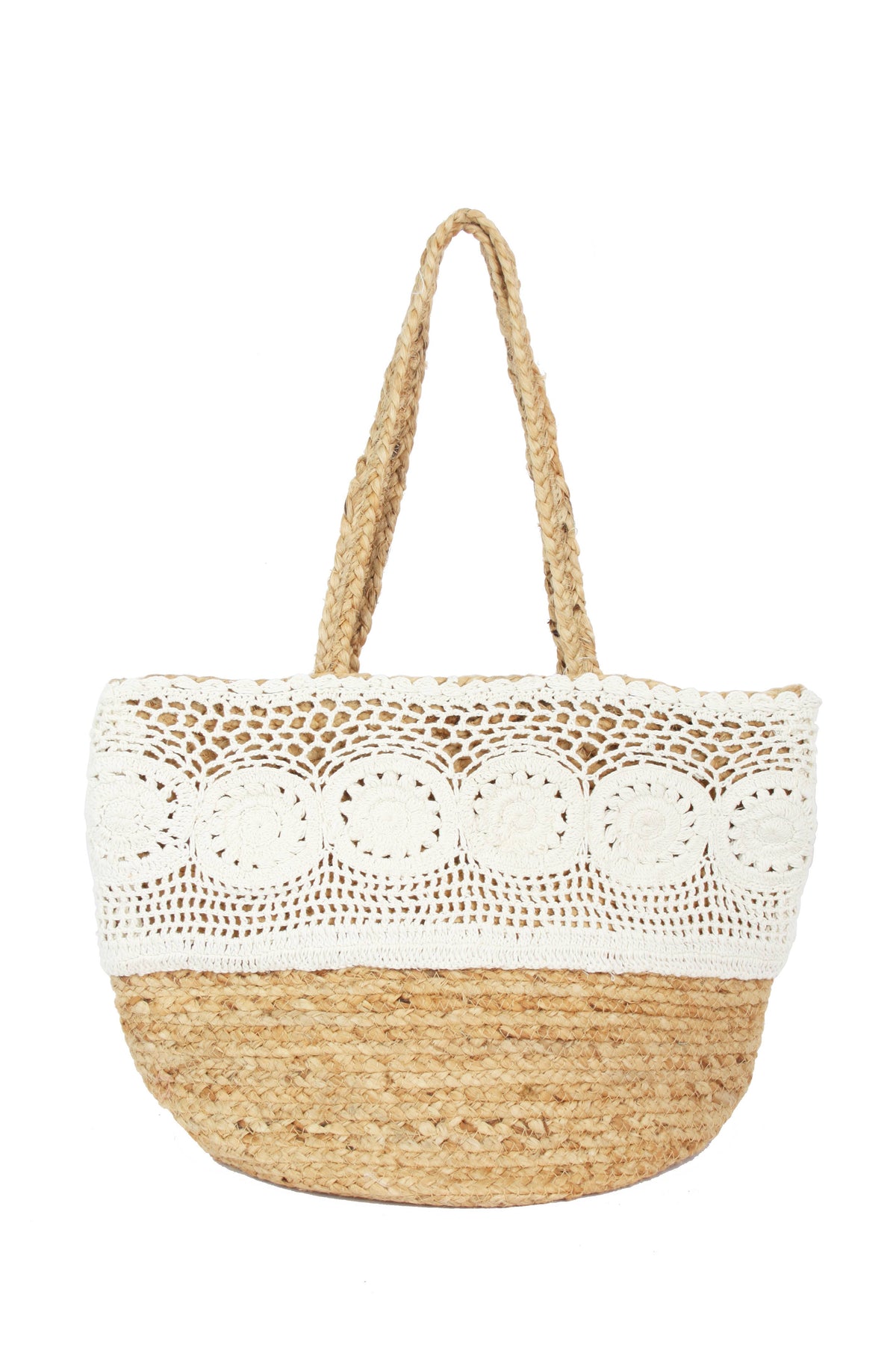 Ladies Jute Fashion Tote Handbag