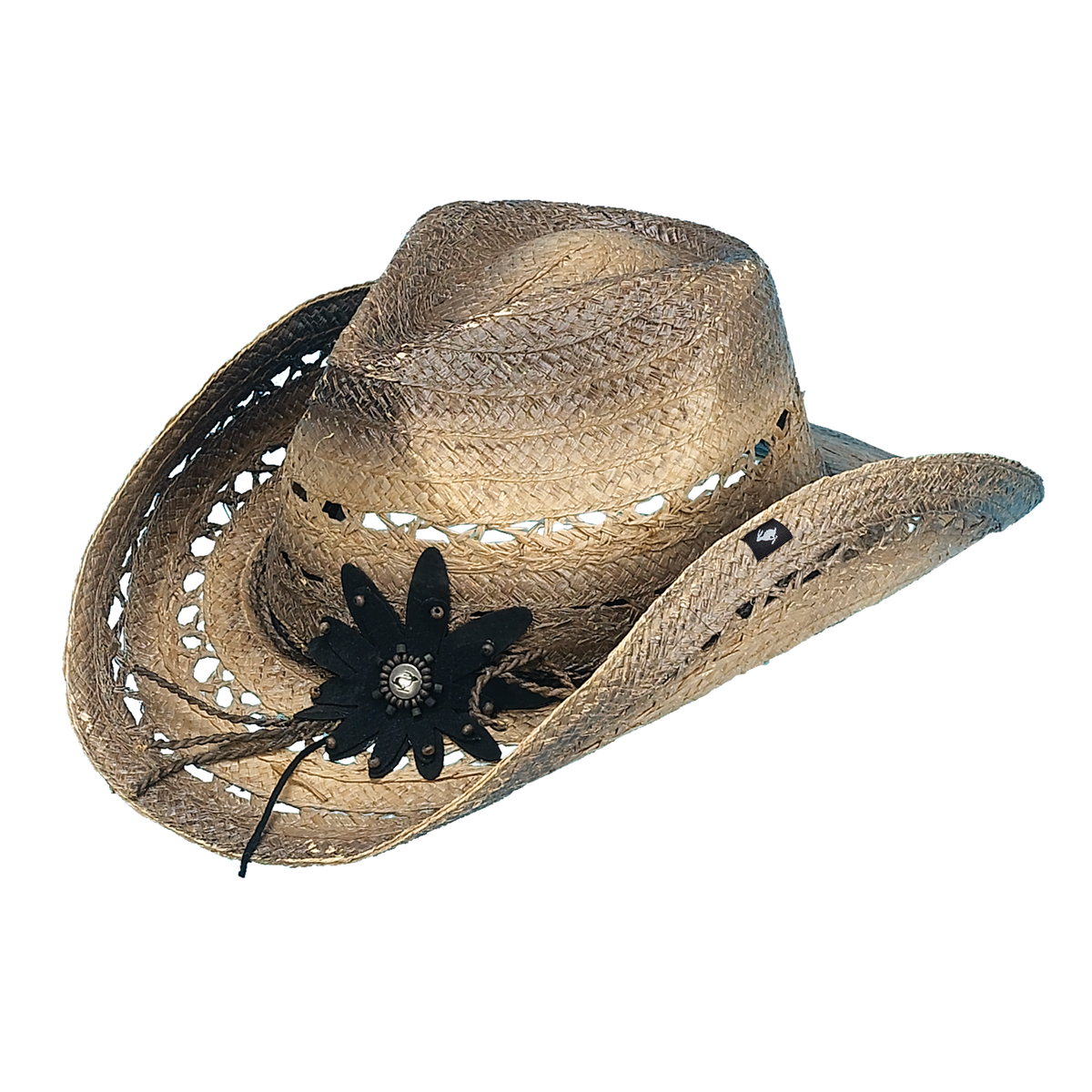 Mallorie Straw Western Drifter Cowboy Hat