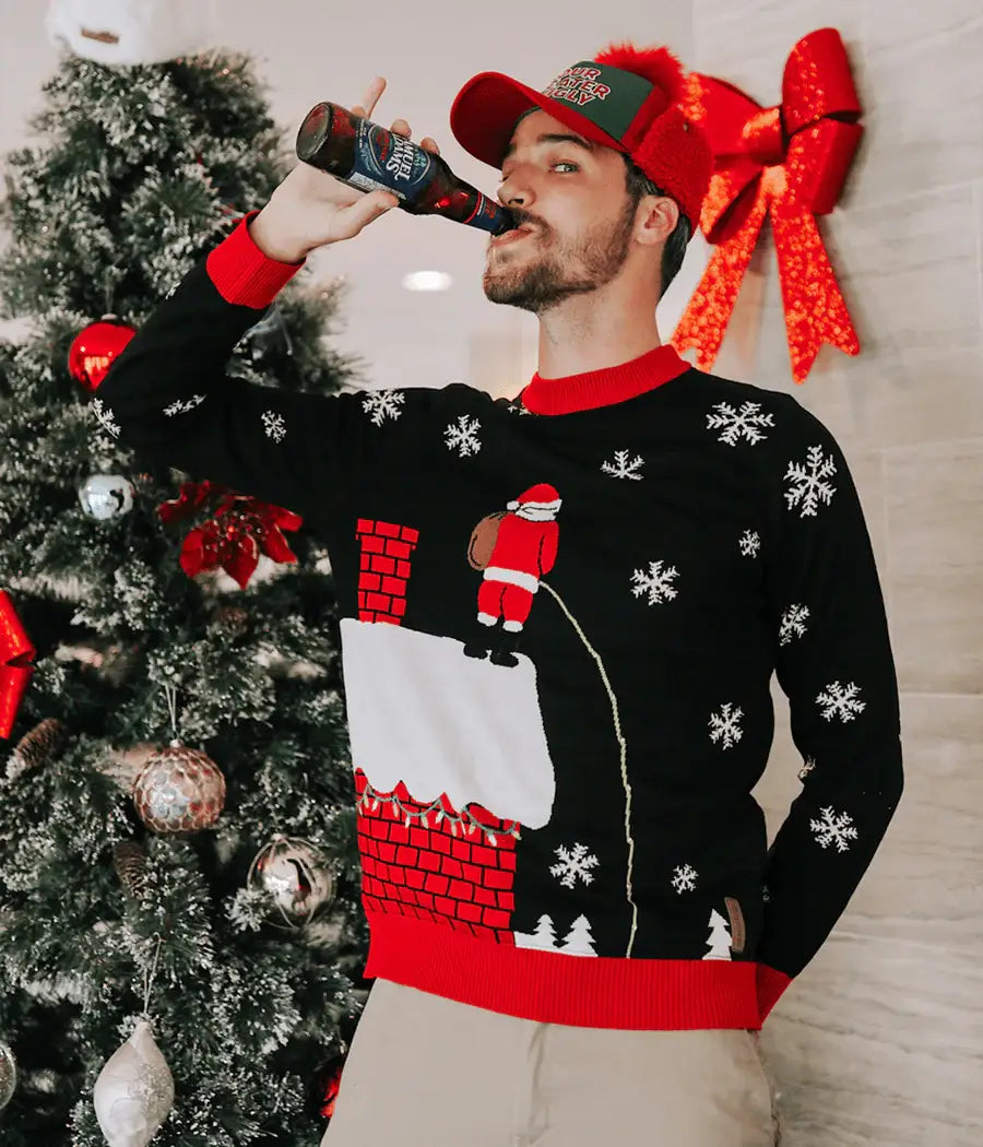 SALE Leaky Roof Men's Light-Up Ugly Christmas Sweater