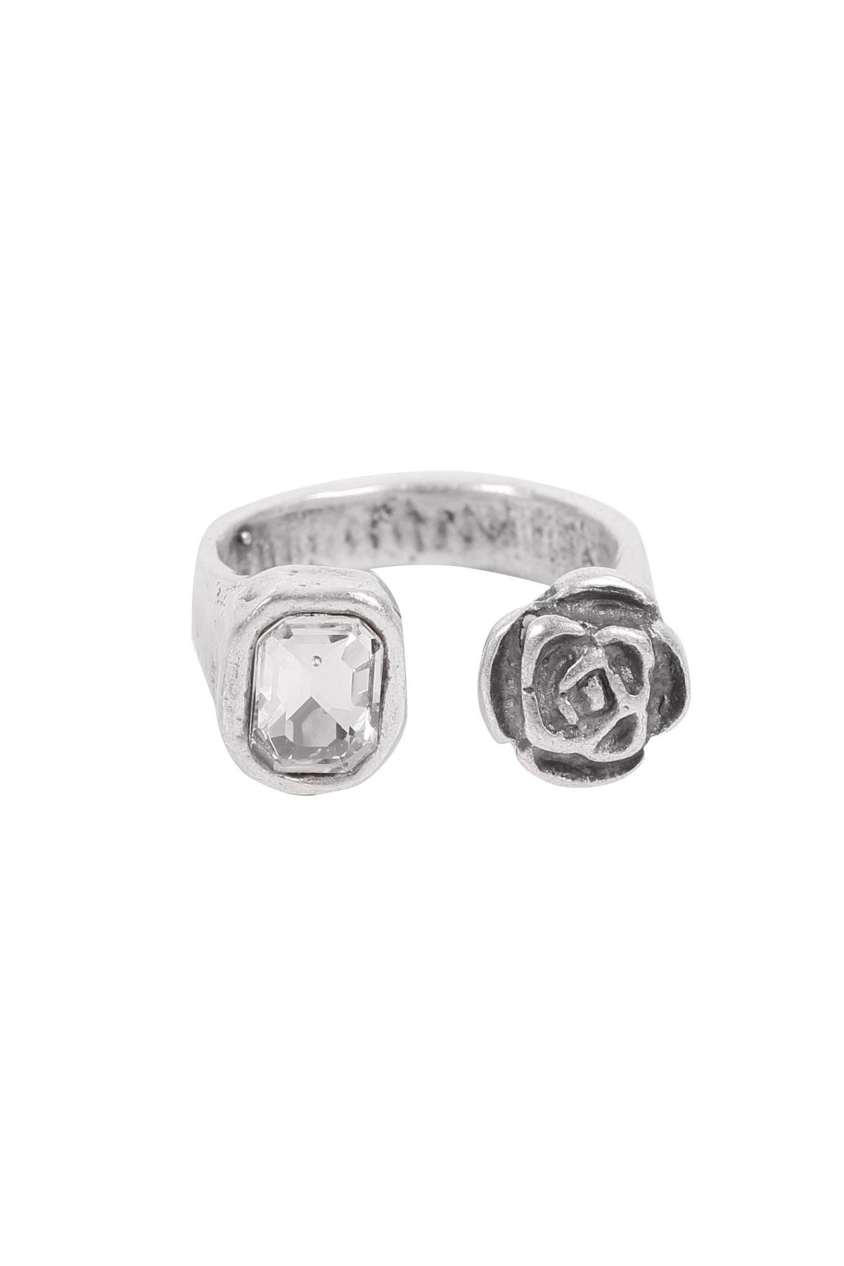 Handmade Crystal Brass Ring - 6828