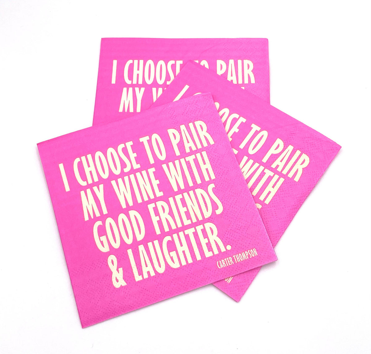 Funny Cocktail Napkins | Pair Wine With Good Friends - 20ct
