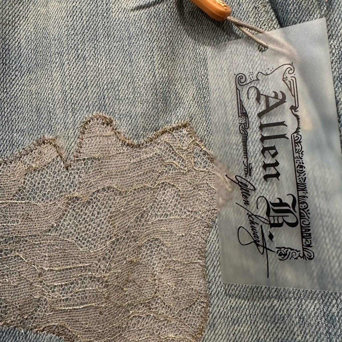 Allen B Gold‎ Foil Y2K Flare Jeans