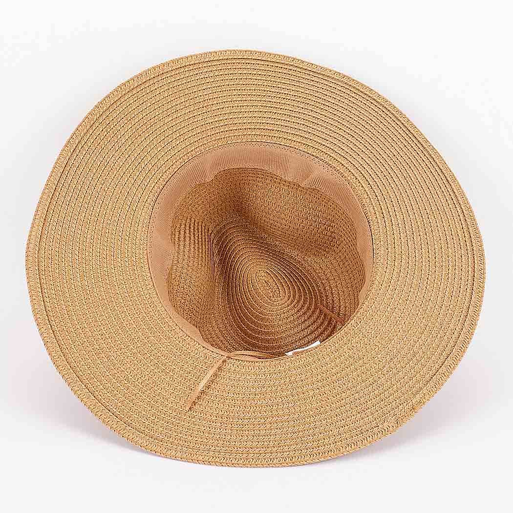 Faux Straw Fedora Hat