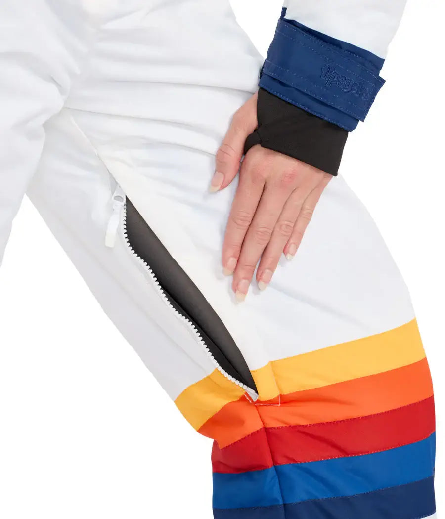 Women's Colorpop Powder Snow Suit - Retro Stripe Ski Suit