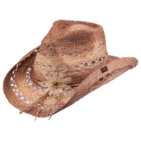 Mallorie Straw Western Drifter Cowboy Hat