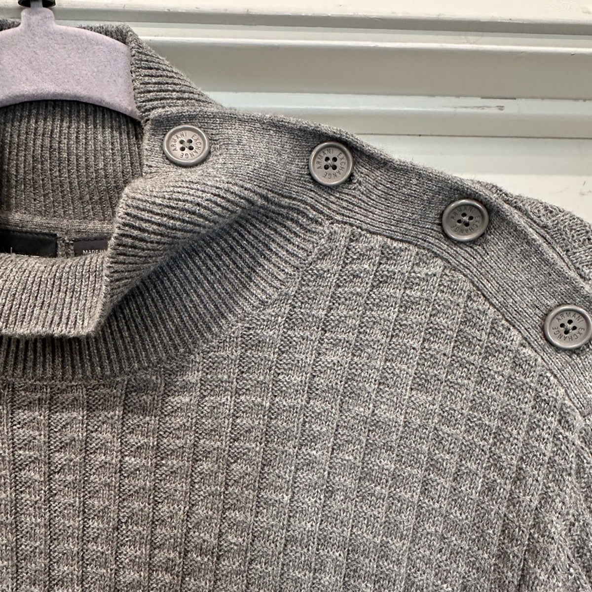 Vintage Armani Exchange Long Sleeve‎ grey sweater Size M