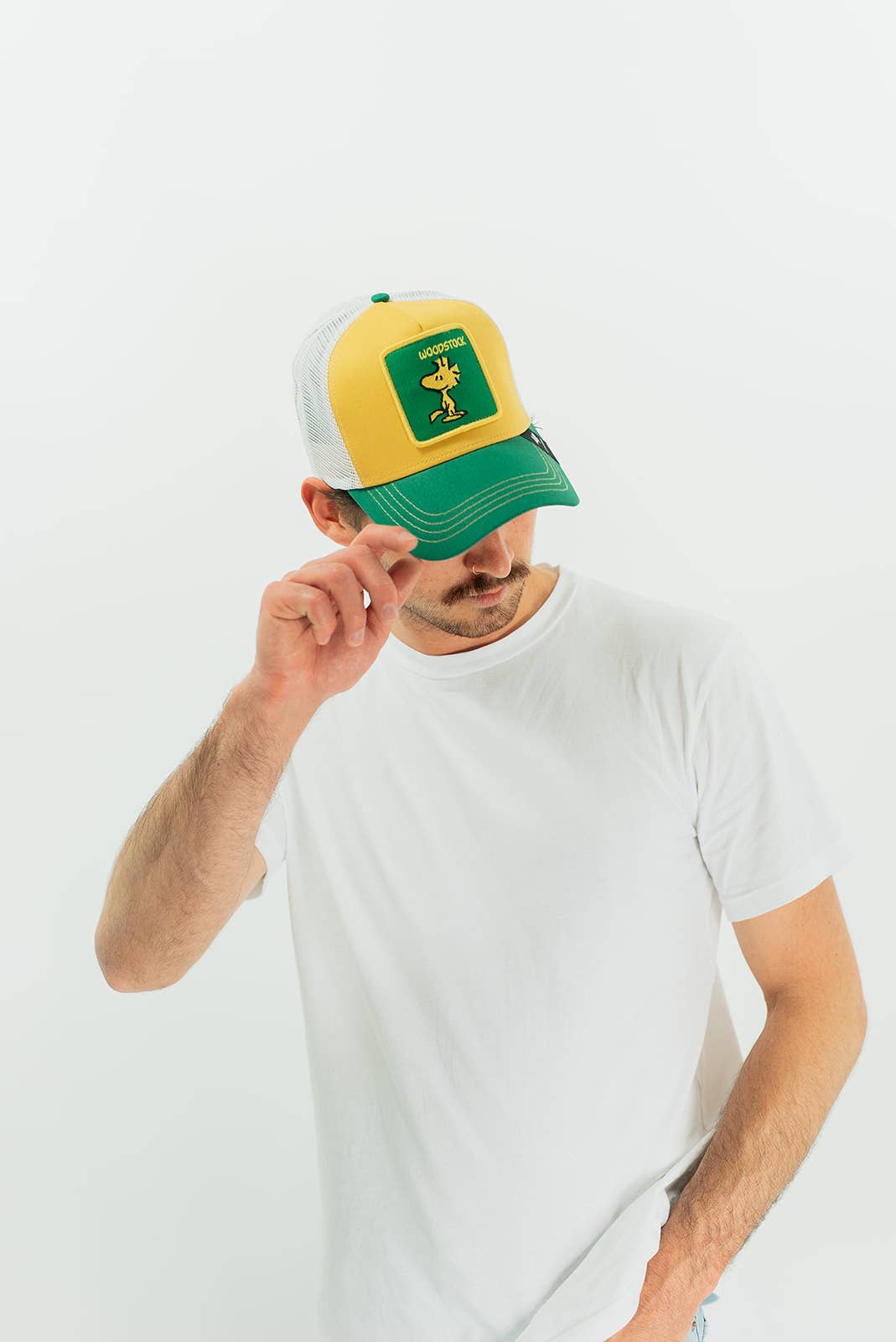 Woodstock Peanuts Cotton Mesh Yellow Adjustable Trucker Hat