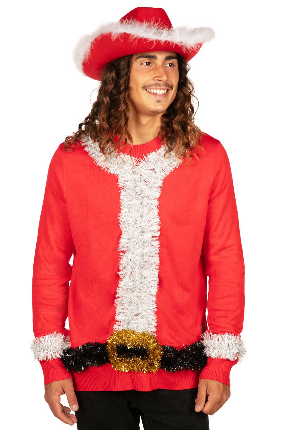 Ho Ho Howdy Santa Hat - Festive Christmas Cowboy Hat