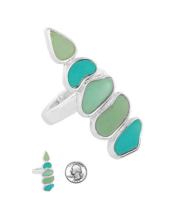 ( U665 )  SEAGLASS STRETCH RING