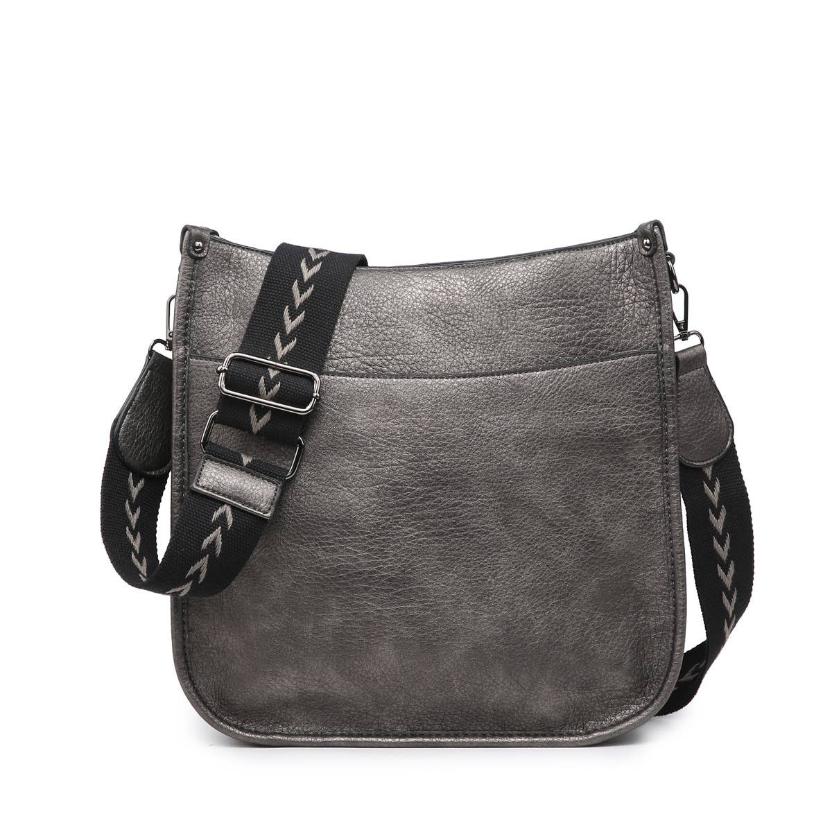 Crossbody with Guitar Strap-Pewter