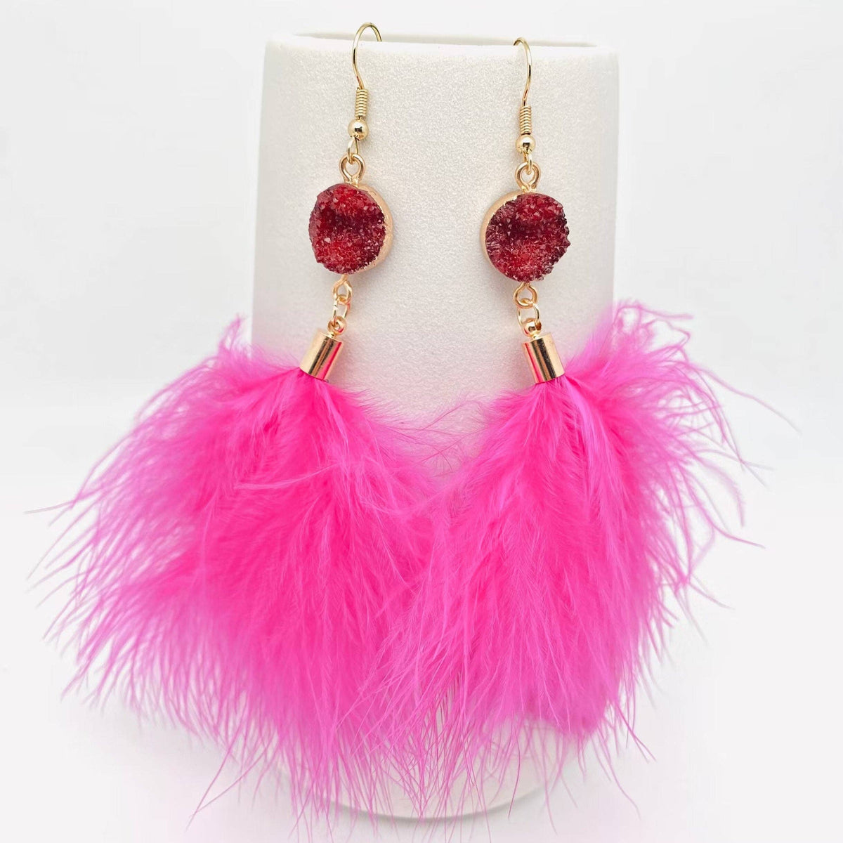 Temperament Feather Tassels Earrings
