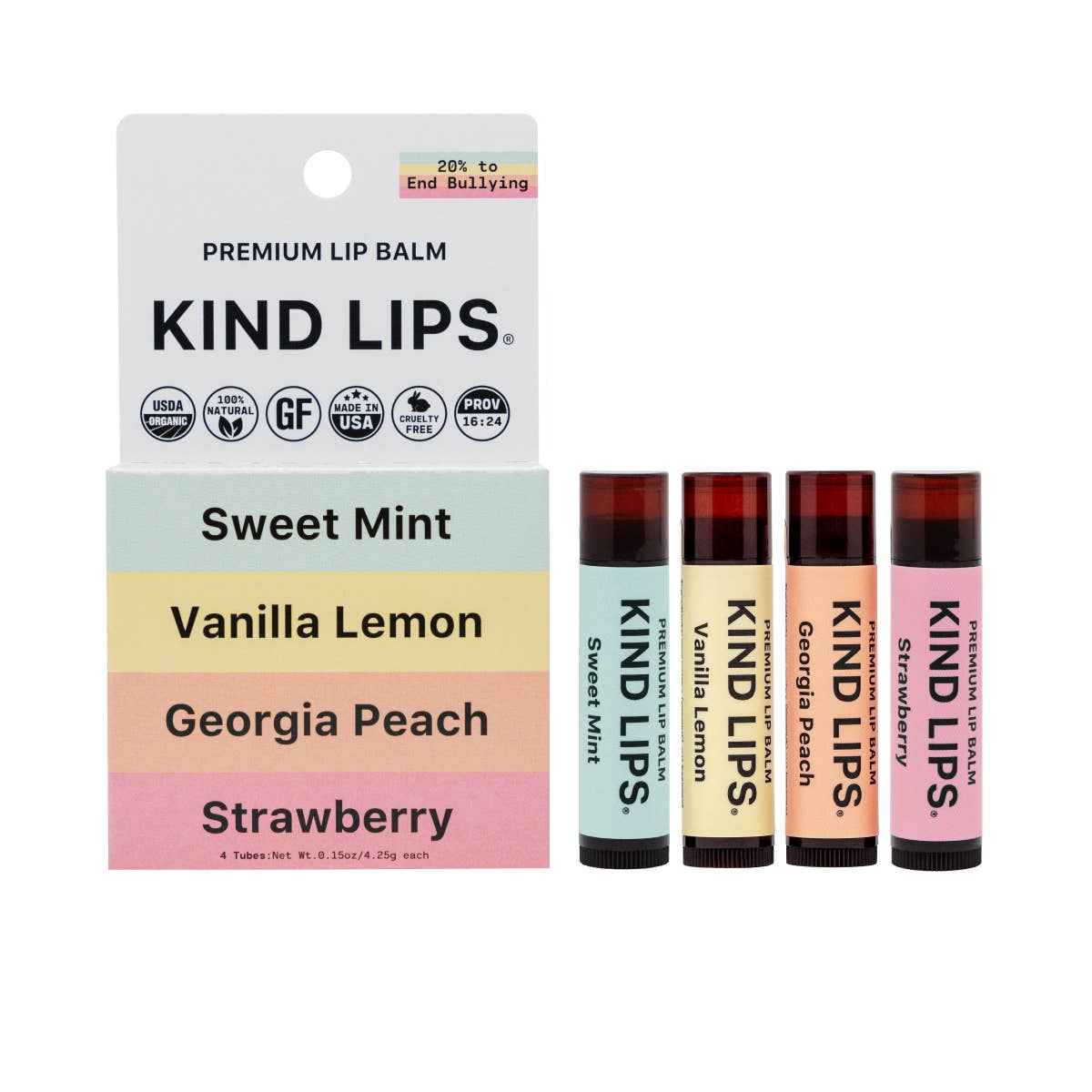 4 Pack Variety of Kind Lips