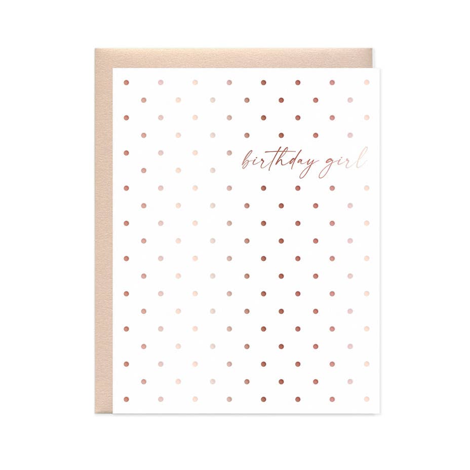 Rose Gold Birthday Girl Card