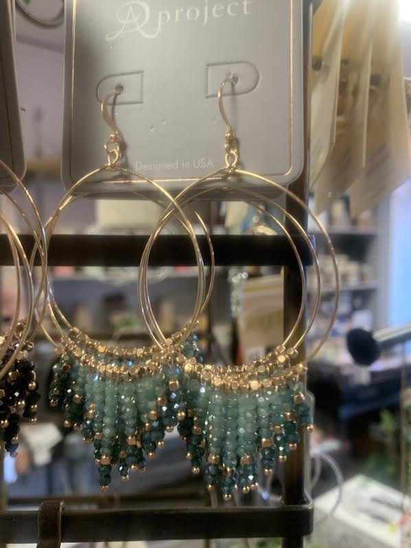 Jewel Dangle Earrings- Choose Color