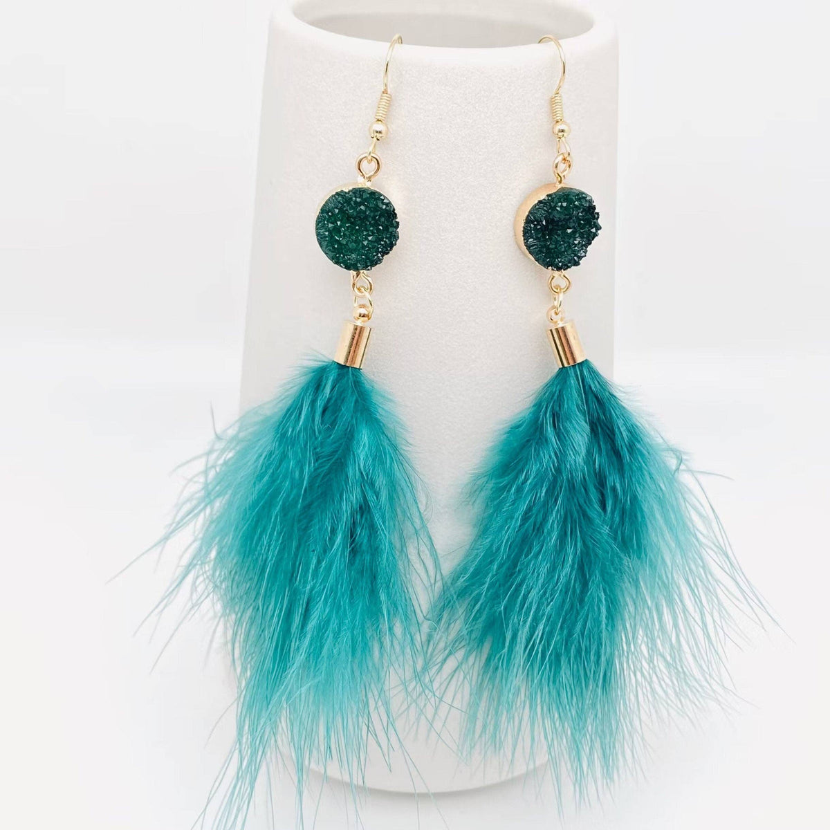Temperament Feather Tassels Earrings