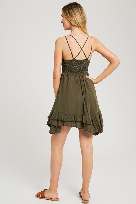 The Dillon Dress-Olive