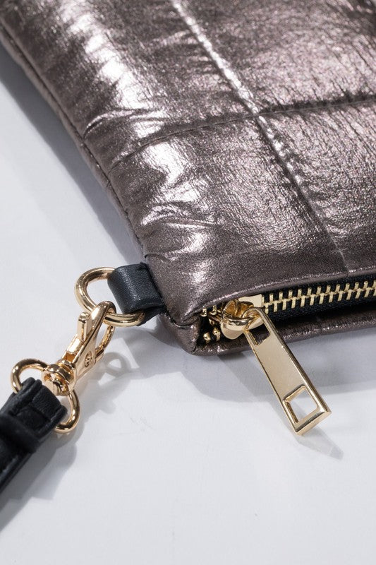 Insulated Metallic Bubble Cross Body Bag