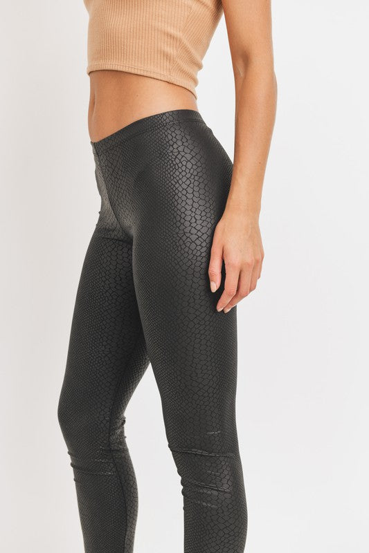 The Faux Snake Skin Leggings