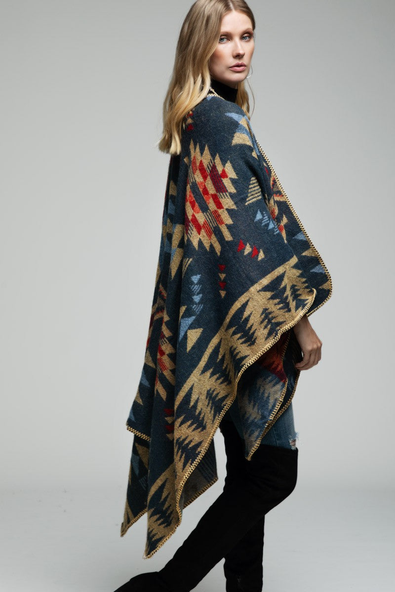 Amonute Ethnic Ruana Kimono