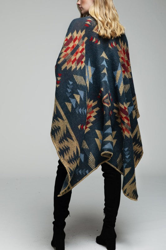 Amonute Ethnic Ruana Kimono