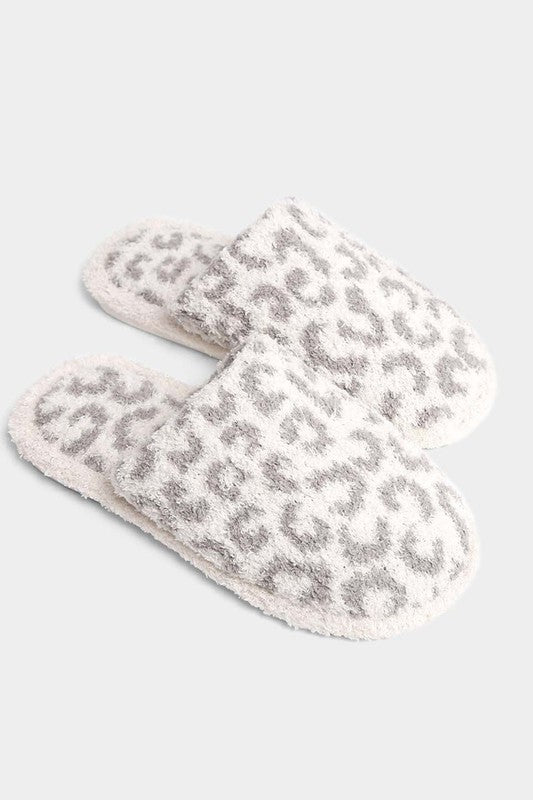 Leopard Print Soft Home Indoor Floor Slippers/Choose Color